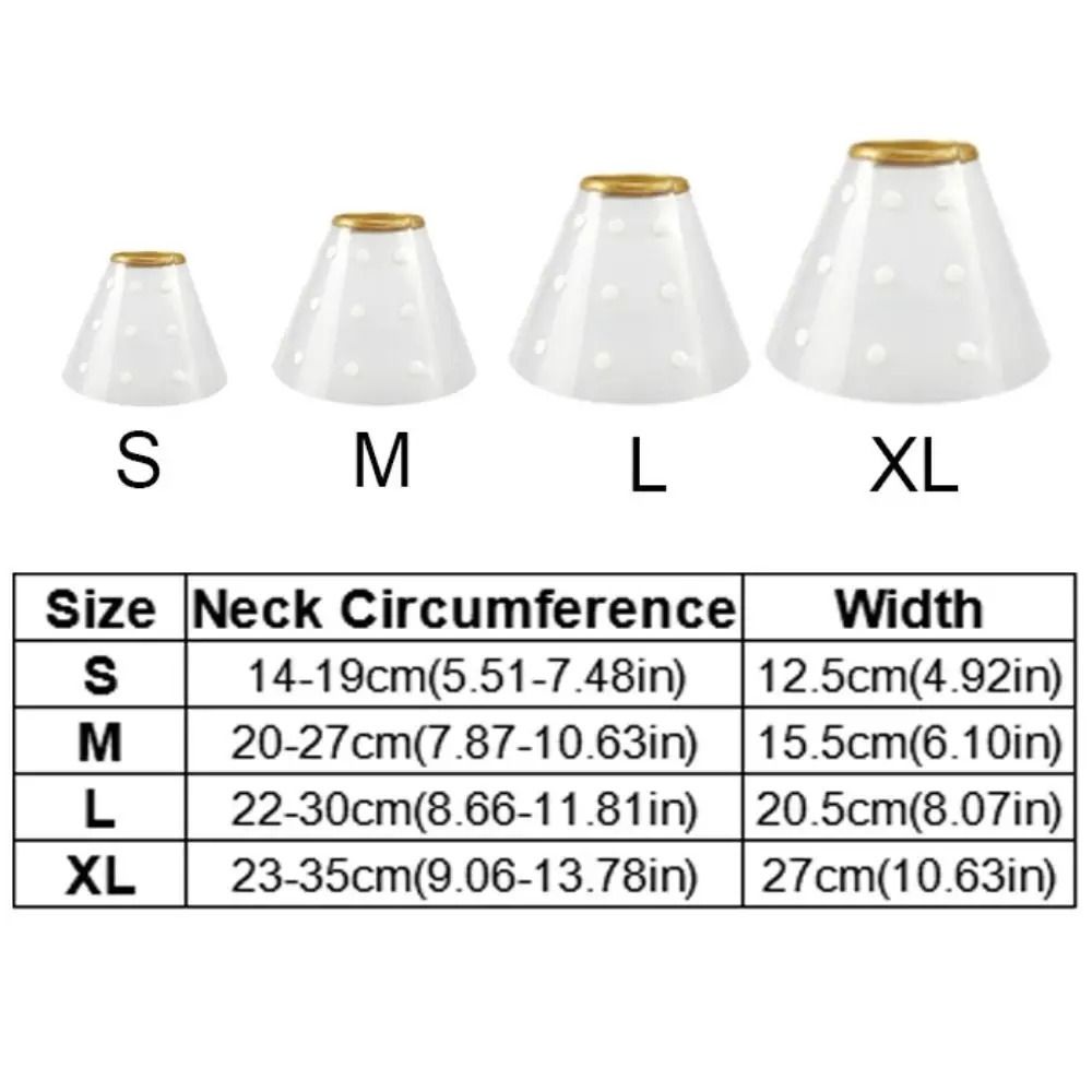 Plastic Pet Protective Collar Transparent Elizabethan Collar Cat Recovery Collar Wound Protection