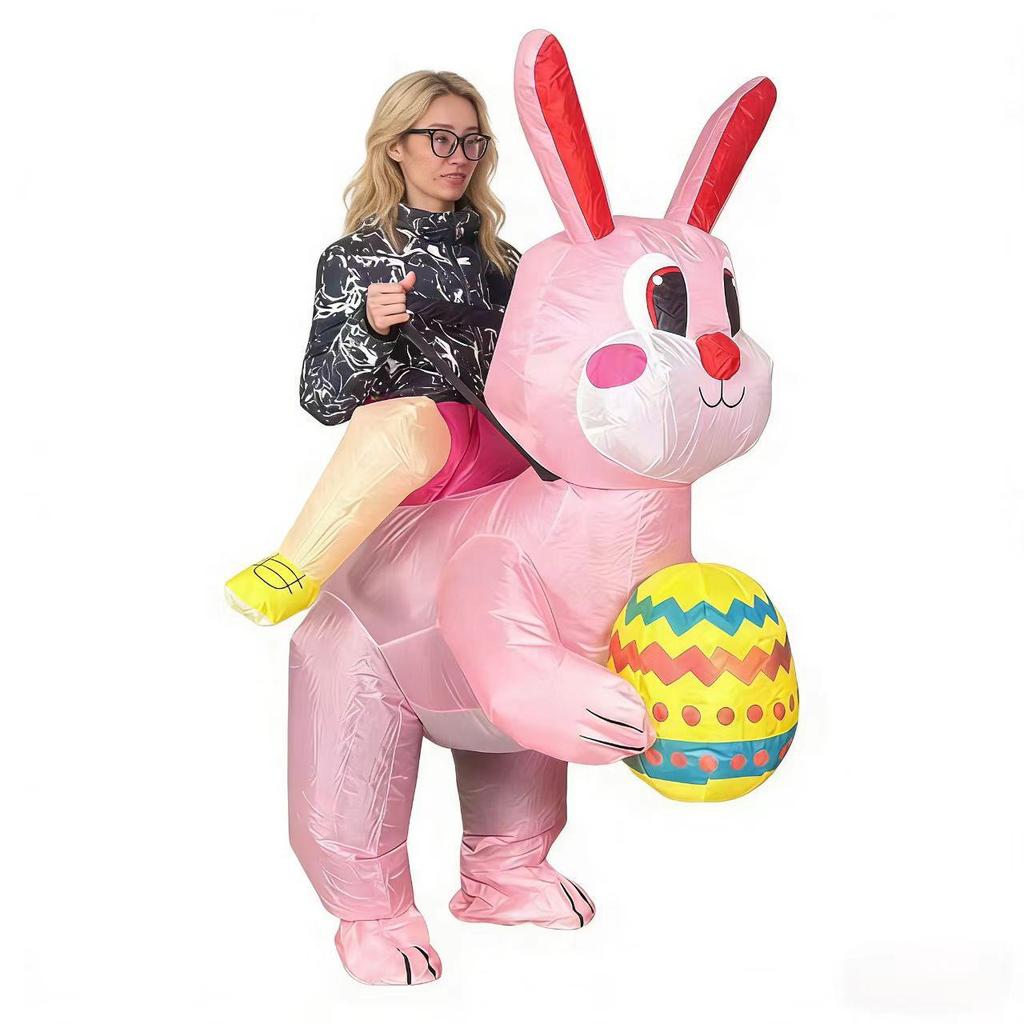 Halloween Pink Rabbit Inflatable Costume for Festivals, Parties, and Events