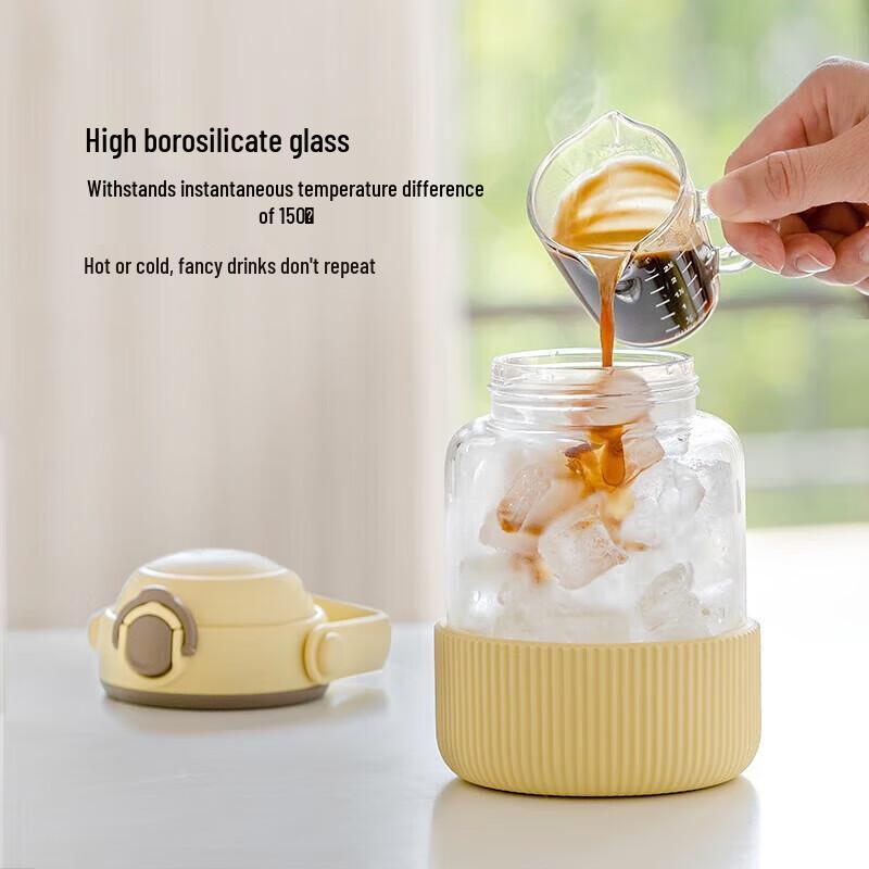 Buydeem Glass Straw Water Bottle