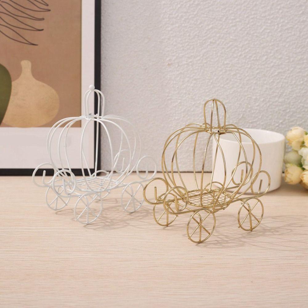 Hollow Pumpkin Carriage Centerpiece Candy Holder  For Party Halloween Christmas Decoration