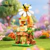 New Keeppley Colorful Street View Building Blocks Toy Cartoon Fantasy Fairy Tale Town Desktop Decoration Girl Birthday Gift
