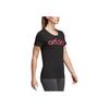 adidas Sportswear W Comm Short Sleeve Tee Black/Pink Print Women CE4110