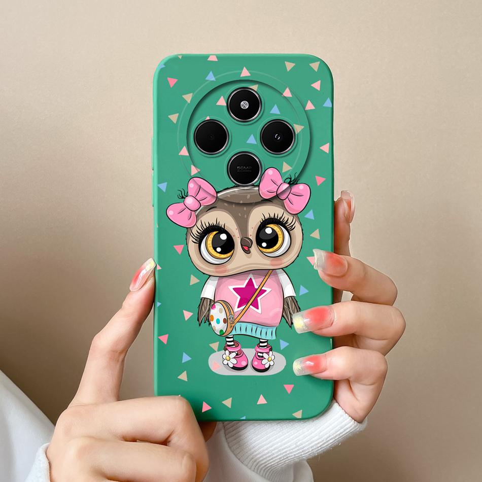 For Xiaomi POCO C75 Case Love Heart Butterfly Back Cover For POCO C 75 4G Phone Housing Soft High Quality Liquid Silicone Fundas
