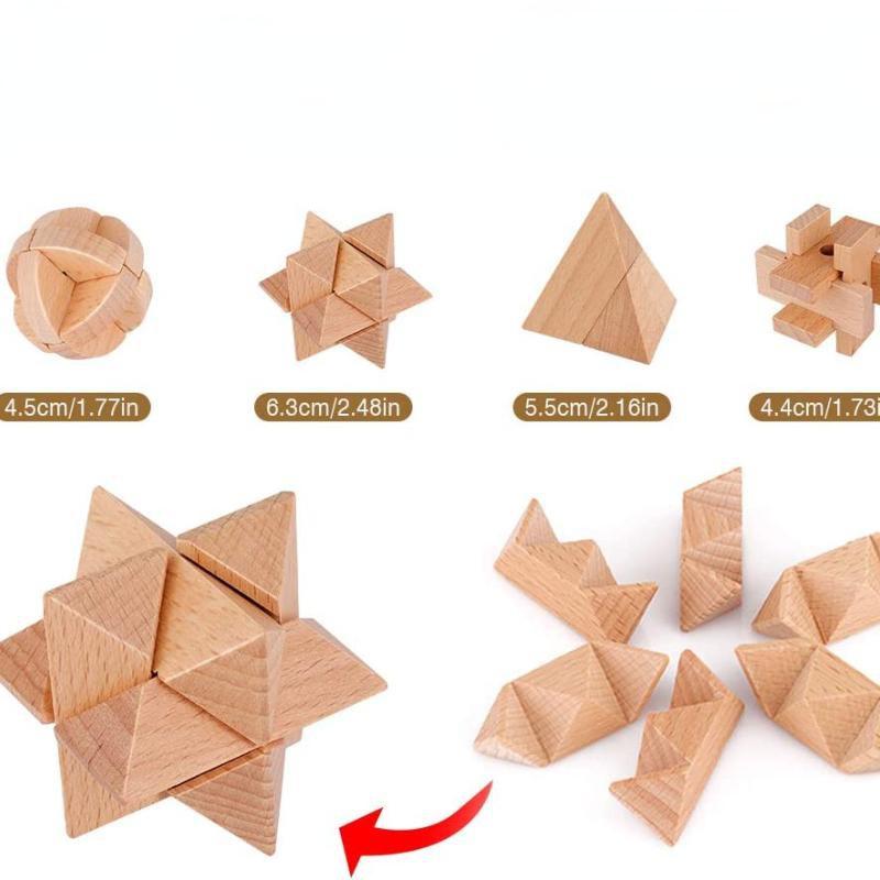 💰Koupit online: Beech Luban Ball Kongming Lock Brain Teaser, Wooden ...