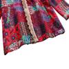 Vintage Women Wind Coat Winter Warm Plush Hooded Cotton Linen Printed Medium Length Coat