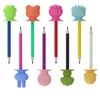 Cartoon Textured Suction Cup Sensory Stone Autism Anxiety Relief Pen Cover Fidget Toys For Kids Gifts Classroom Prizes
