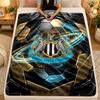 Coperta di Flanella Newcastle United Calcio Calda Morbida Plaid per Uso Interno Divano Letto Soggiorno