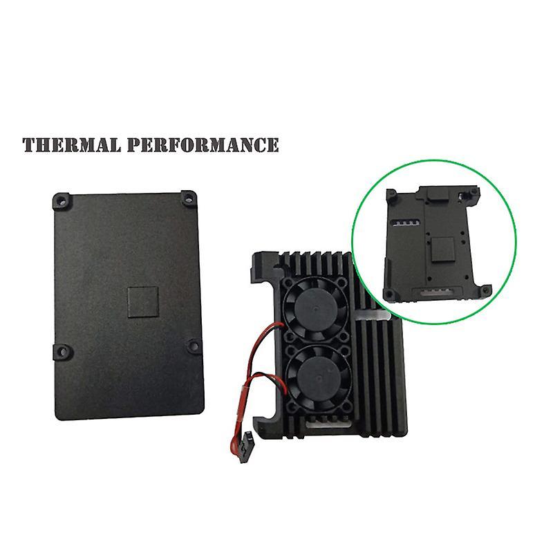 For Raspberry Pi3 Generation B Type 2b/3b Aluminum Alloy Case Enclosure Cooling Fan