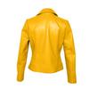 Noora Women's Yellow Biker Leather Jacket | Motorcycle Biker Jacket | Handmade Leather Jacket