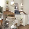 Stylish Acrylic Multitiered Accent Table Home Accessory for Small Space Saving Designs for Bedroom and Dorms Use