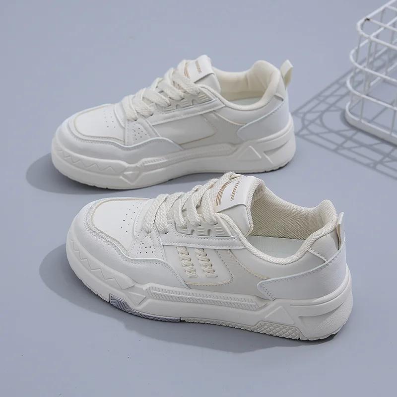 

Women s Autumn Sneaker Comfortable Thick Sole Shoes Breathable Jogging Shoes Round Head Vulcanized Shoes Green Patchwork Shoe 40