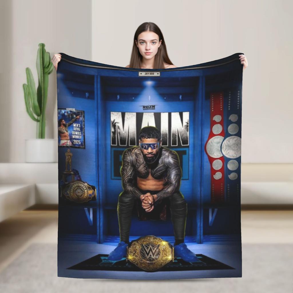 Jey uso yeet Wrestling Wrestler Coperta Multimisura Super Morbida e Calda Coperte Plaid per Divano Divano e Letto