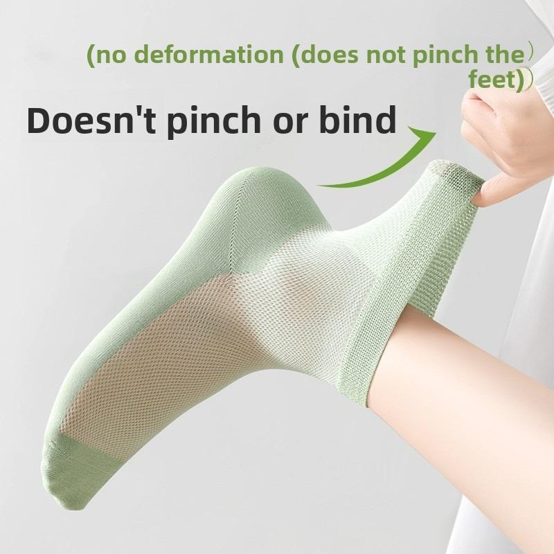 Spring and Summer Children's Thin Pure Cotton Anti-Odor Mid-Teenage Breathable Mesh All-Cotton Spring and Autumn Short Socks