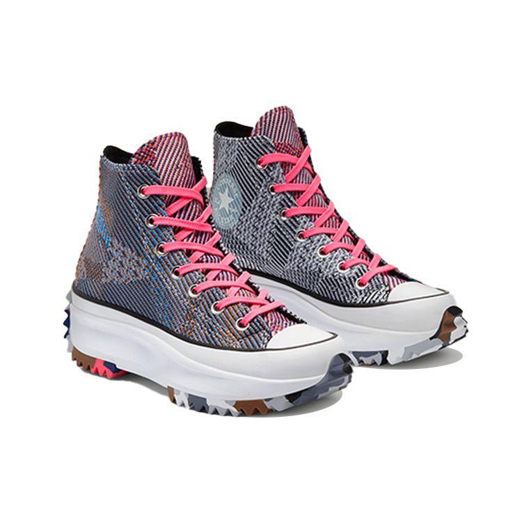 Converse Run Star Hike High Knit Mashup Unisex Sneakers Blue Digital-Blue Light-Zitron 170249C
