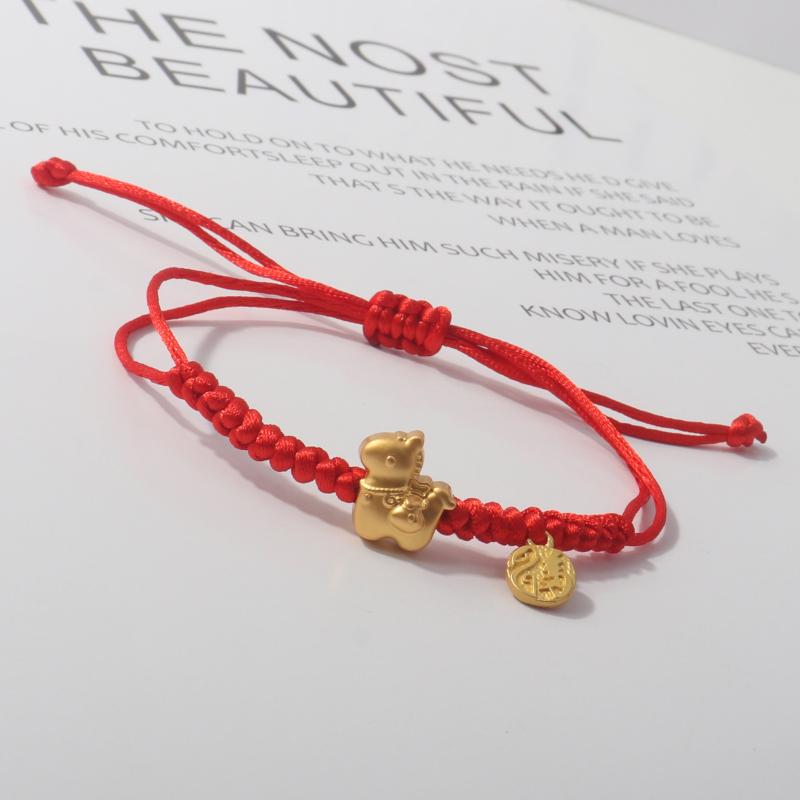 2026 New Year Zodiac Horse Bracelet Cartoon Lucky Horse Red String Woven Bracelet Couple Friend New Year Blessing Gift