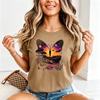 Butterfly Moon Mushroom Print TShirts Unisex Casual Summer Tops Vintage Graphic Tees