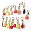 3D Fruit Lobster Clasp Pendant: Strawberry, Banana, Cherry DIY Jewelry Accessories Keychain