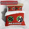3-teiliges Bettbezug-Set (1 * Bettbezug + 2 * Kissenbezug, ohne Kern), Individuelles Namens-Hannover 96 Fußballmuster Bettwäsche-Set, Heim Schlafzimmer Dekor Geschenk
