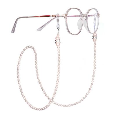 Imitation Pearl Reading Glasses Chain Beaded Chain Glasses Accessories Sunglass Lanyard Straps 6 Colors Eyewear Tool