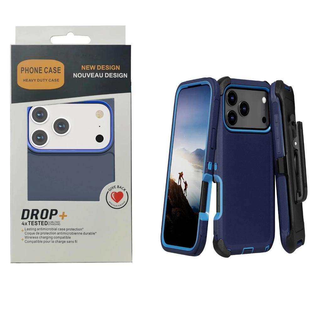 3IN1 OTT Defender Military Grade Anti-Drop Phone Case For IPhone17 Air 16 15 14 Plus 13 12 Pro Max With Clip Armor Protect Cover