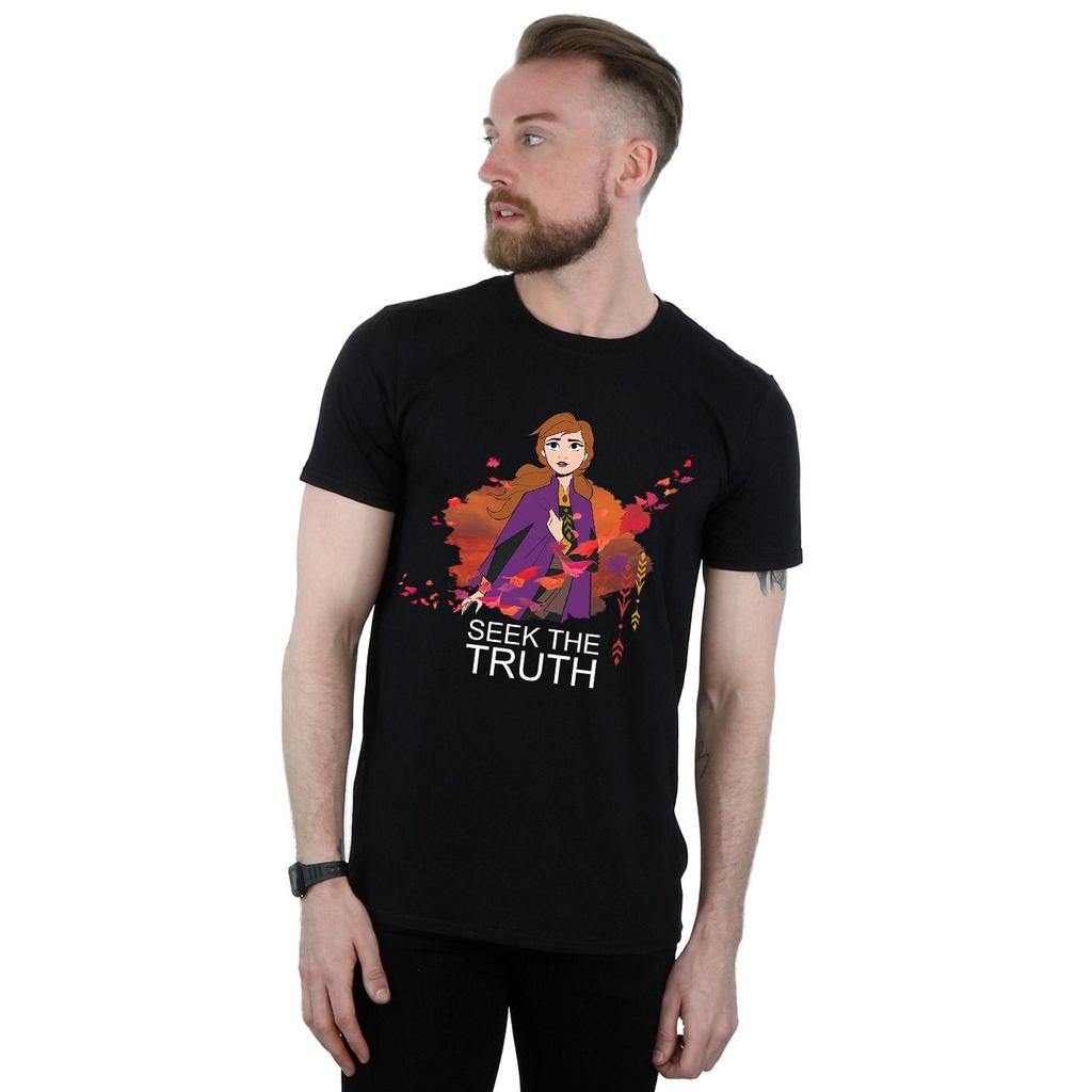 Disney Mens Frozen 2 Anna Seek The Truth Wind T-Shirt