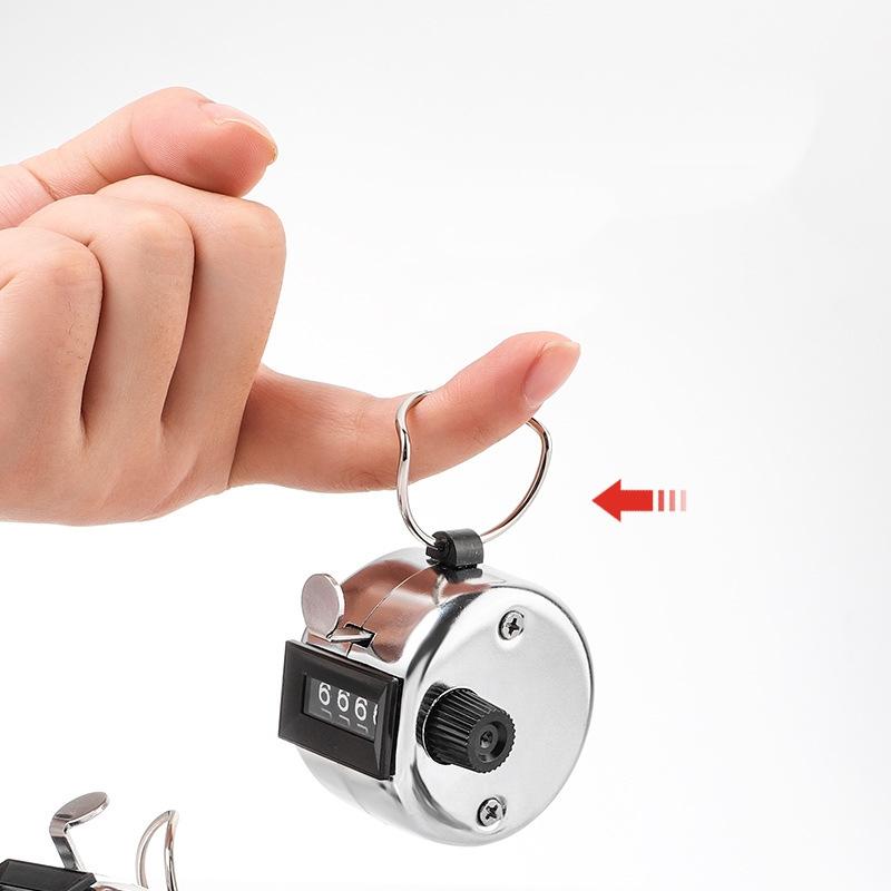 Handheld Tally Counter Tool 4 Digit Number Count Clicker Counter Hand Mechanical Pitch Counters for Coaching,Knitting,Fishing,