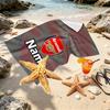 Custom Name Personalized football team F.C Print Beach Towel, for Trip Camping Beach Party Home Decor, Birthday Gift for Family & Friends