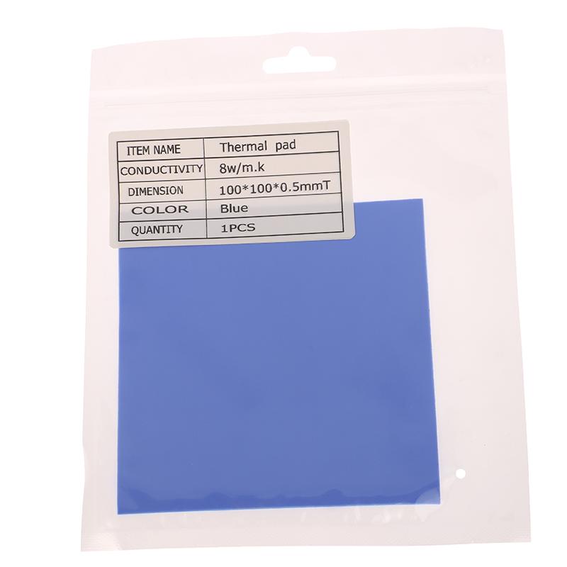 8W/12/17/20W 100X100Mm Thermal Pad Gpu Cpu Heatsink Cooling Conductive Silicone Pad