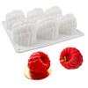 6-Cavity Large Raspberry Mousse Cake Mold and 24-Cavity Small Raspberry Silicone Chocolate Dessert Mold