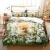 2014 Cute Dog Bedding Set Single Twin Full Queen King Size Pet Dog Bed Set Teenager Bedroom Duvetcover Sets 3D Print