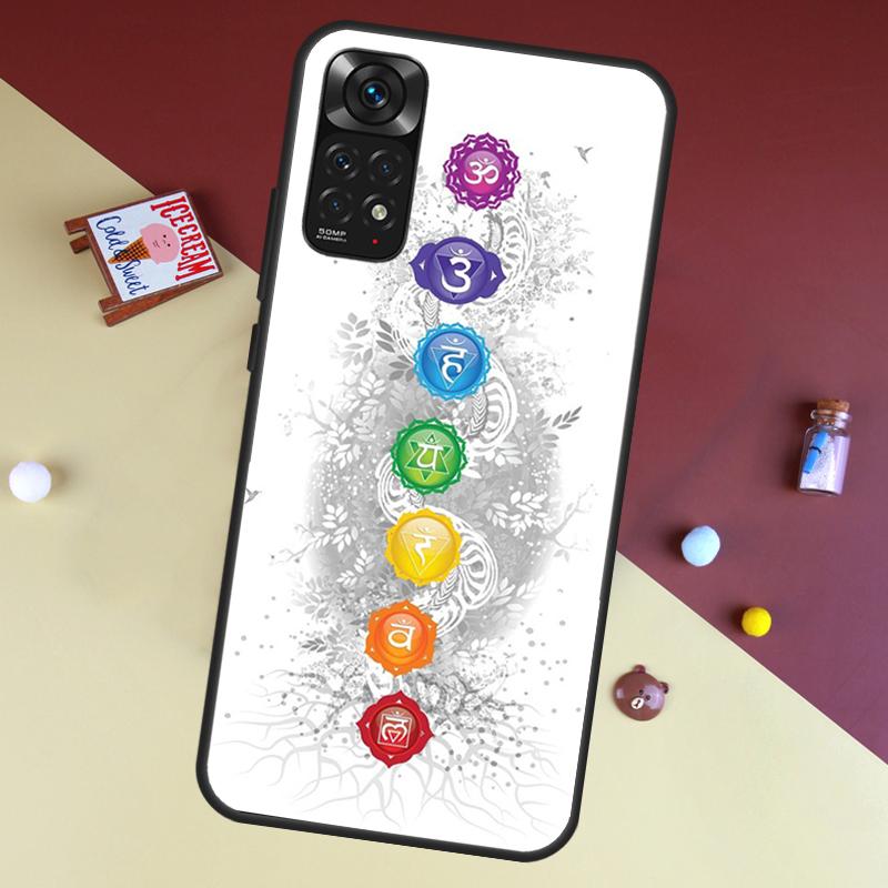 Mandala Chakra Insist Yoga Case For Xiaomi Redmi Note 10 11 Pro Cover For Redmi Note 12 8 9 Pro 11S 10S 9S 9A 9C 10C