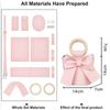 DIY Leather Bucket Bag Making Kit Cute Bowknot Handbag Sewing Materials for Women Handmade Crossbody Shoulder Bags Accessories