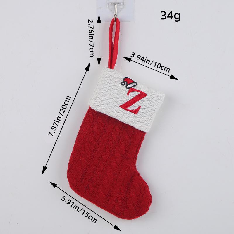 Classic Red Letter Christmas Socks, Hong Kong Love Knitted Holiday Decor