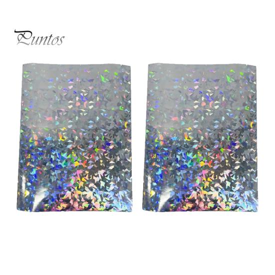 Holographic Vinyl for DIY Projects 2PCS Laminating Film, with Rainbow Shimmering Effect, Waterproof Festive Effect Sheets Scratch-Proof Precoated