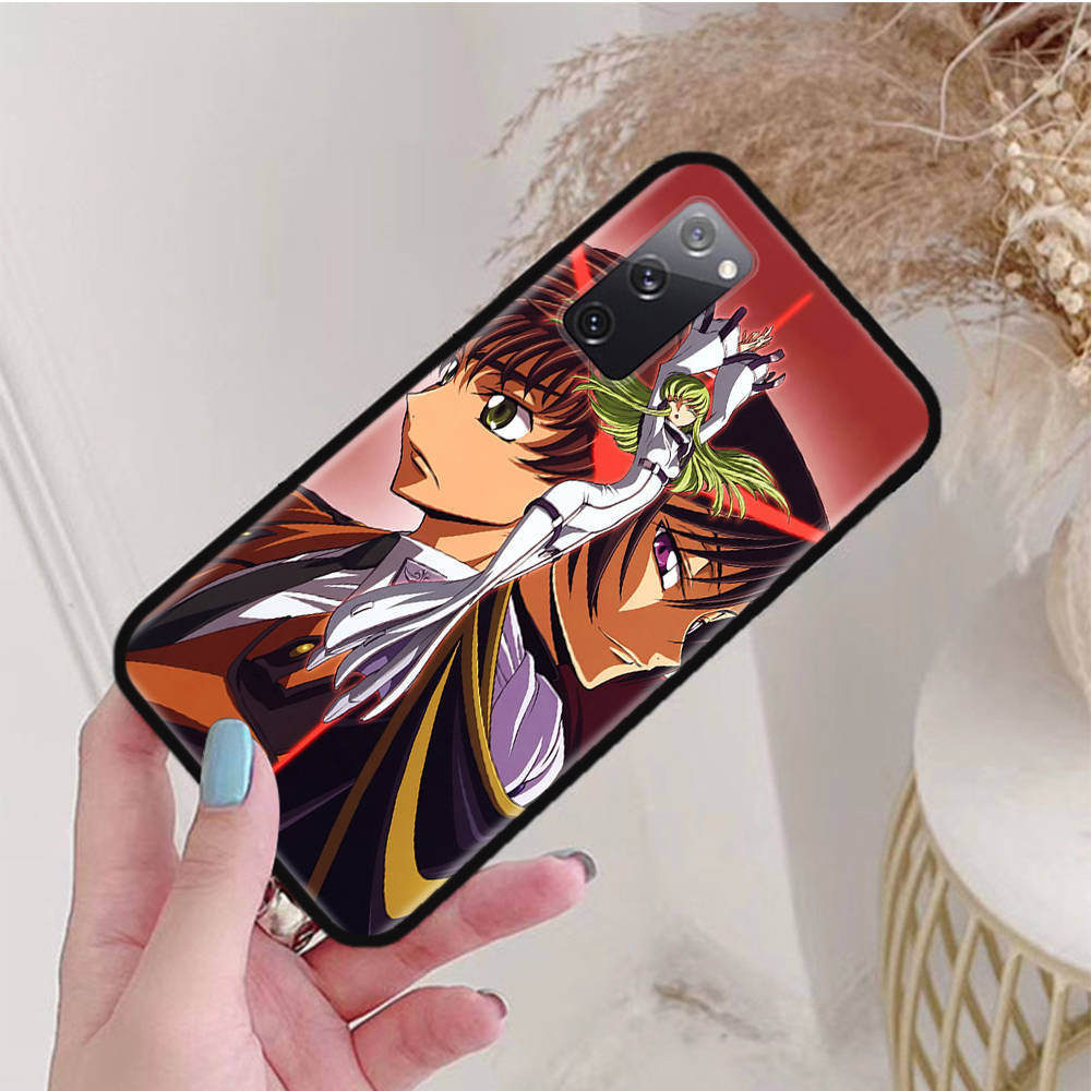 Black Case for Samsung Note 20 Lite S24 Ultra S23 A03 A05 A06 A11 A71 A15 A16 A13 A24 A25 A33 A52 A53 A50 M55 M35 Plus W-60 Code Geass