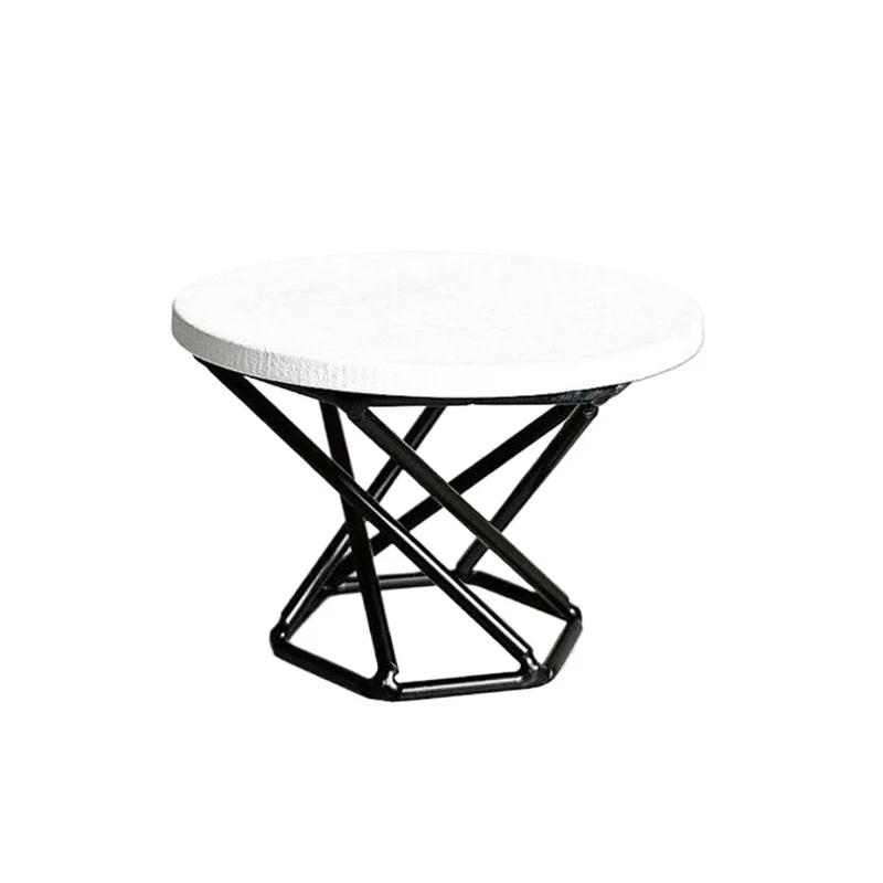 1:12 Table Basse Miniature de Maison de Poupée Table à Thé Table d'Appoint Meuble Modèle de Maison Décoration Jouet Accessoires de Maison de Poupée