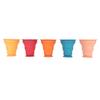 5pcs Suction Stacking Cup Toy Color Recognition Improve Coordination Silicone Baby Stacking Cup