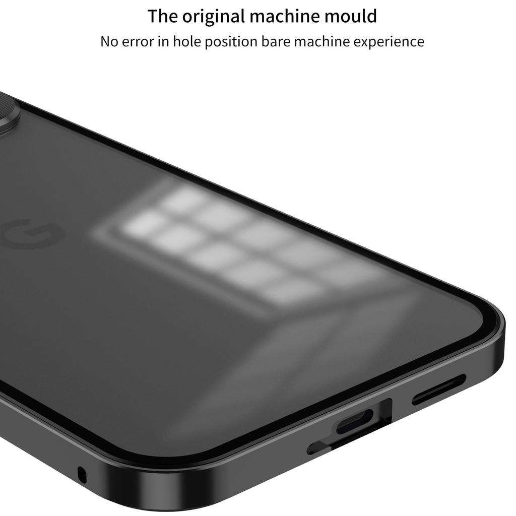For Google Pixel 9/Pixel 9 Pro Matte Case Aluminium Alloy+PC Phone Cover Pop-Up Snap Lock