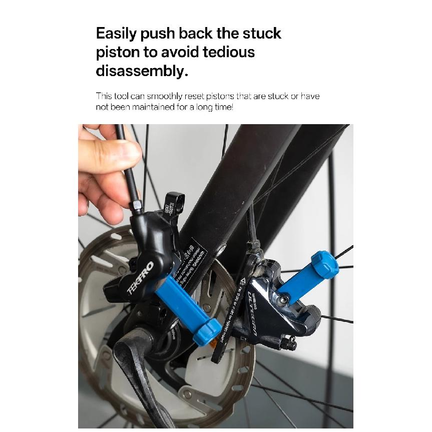 Durable Steel Bicycle Brake Pad,Spreader Tool 360° Rotatable Bike Oil Disc Piston Reset Hydraulic Brake Caliper Piston Extension
