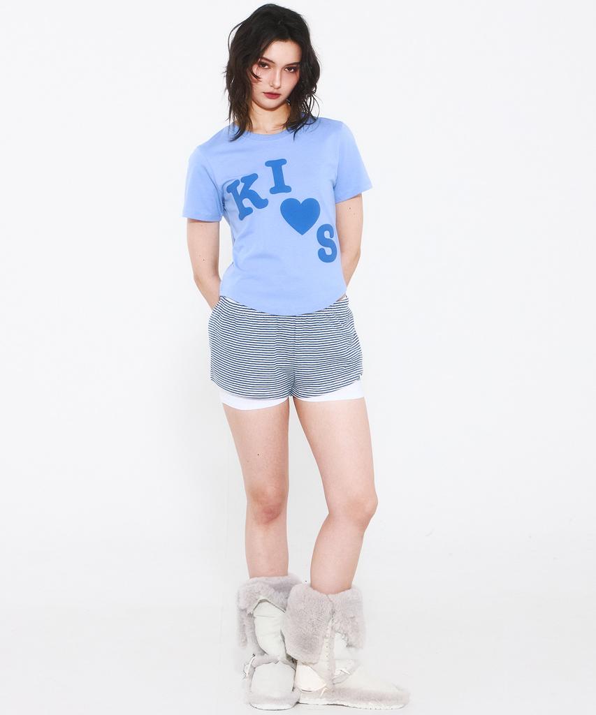 Kimseupeulesikoteunmakes Messi Kith Logo T-Shirt Blue