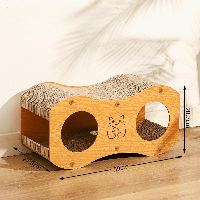 Durable Cardboard Cat Scratcher Sofa Anti-Scratch Sturdy Cat Scratch Pad With Woven Nest for Pet Cats Rest Play Time