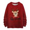 Women's Casual Long Sleeve Woolen Christmas Sweatshirt Fall  Vacation Long Sleeve Pullover
