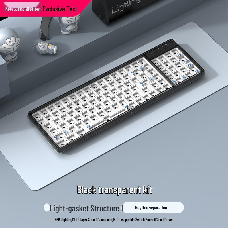 Langtu GK102 Tri-Mode Mechanisches Tastatur-Kit mit Gasket-Struktur & RGB