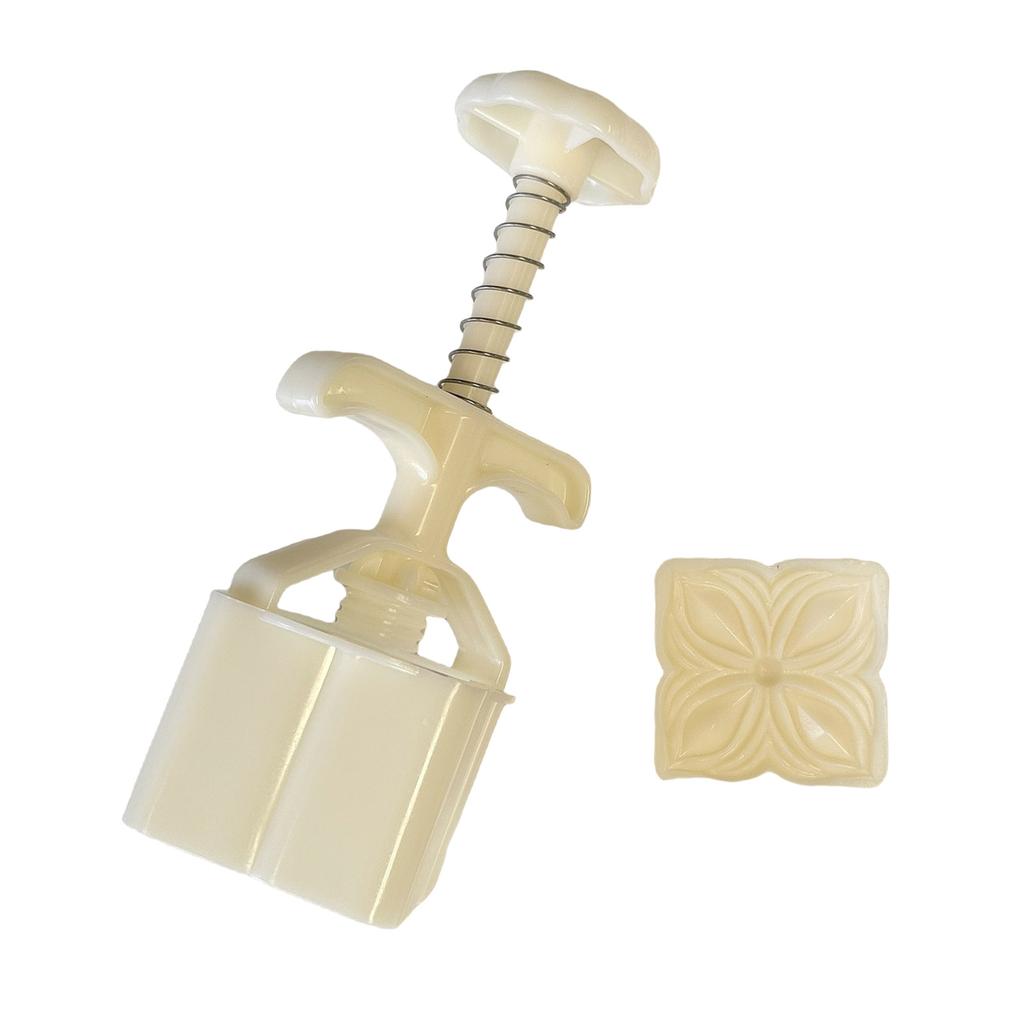 Square Flower Pattern Moon Cake Molds MidAutumn Festival Moon Cake Maker Cookie Stamps Hand Pressure Bakings Tool