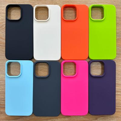 Modische, weiche Silikonhülle für Apple 16 Pro Max in Bonbonfarben, schmutzabweisend, rutschfest, fleckenabweisend, rundum umwickelte Handyhülle für Apple 15 14 13 12 Pro Max