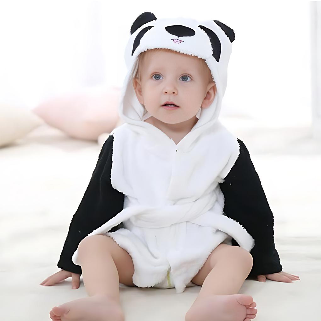 Soft And Comfortable To Wear Cotton Animal Hooded Dressing Gown Sleepwear For Little Ones Warm