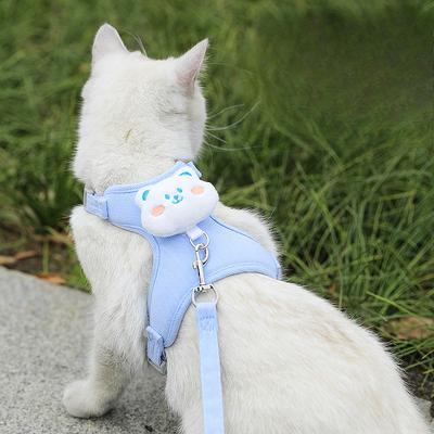 Regulowana smycz dla kota, linka do spacerów z kotem, specjalny pas piersiowy i grzbietowy dla młodych kotów wychodzących, artykuły dla małych psów