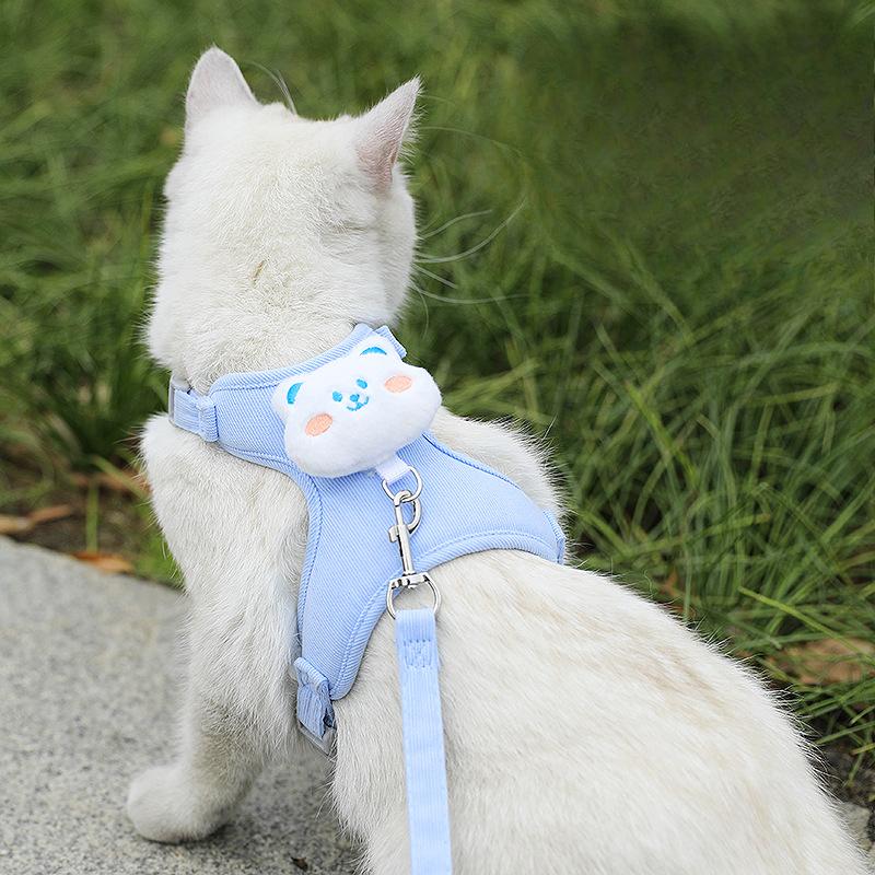 Adjustable Cat Leash, Cat-walking Rope, Special Chest and Back Strap for Young Cats Going Out, Small Dog Pet Supplies