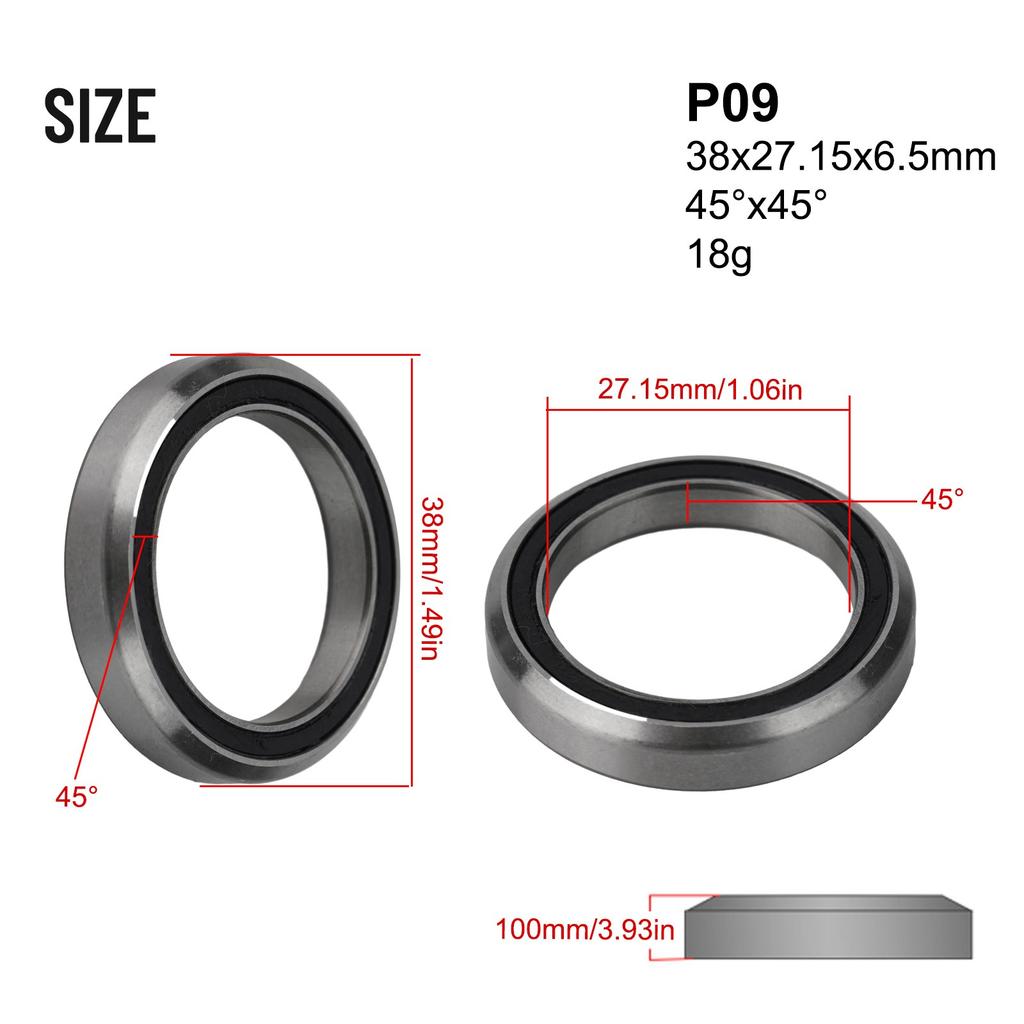 Steuersatzlager Stahl 1,5 1 1/8 Zoll 38/39/41/44/49/52mm 45/36 Grad