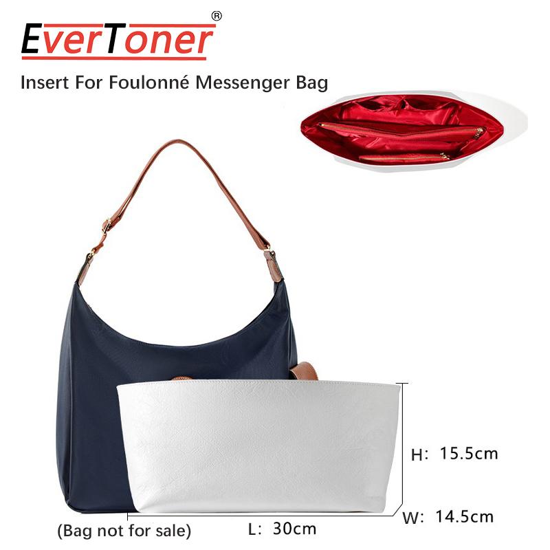 

EverToner Dupont Paper Insert Bag for Long-ch-mp Foulonne Messenger Bag Portable Travel Purse Support Shaper Organizer